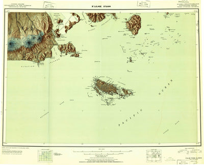 United States Geological Survey False Pass, AK (1950, 250000-Scale) digital map