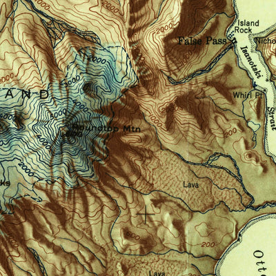United States Geological Survey False Pass, AK (1950, 250000-Scale) digital map