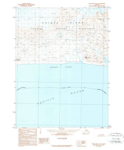 United States Geological Survey False Pass C-6, AK (1989, 63360-Scale) digital map