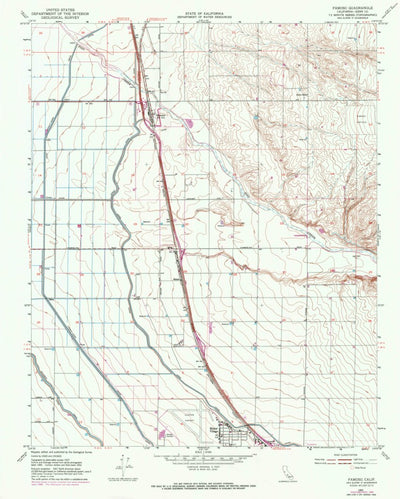 United States Geological Survey Famoso, CA (1953, 24000-Scale) digital map