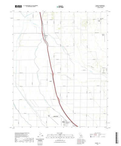 United States Geological Survey Famoso, CA (2021, 24000-Scale) digital map