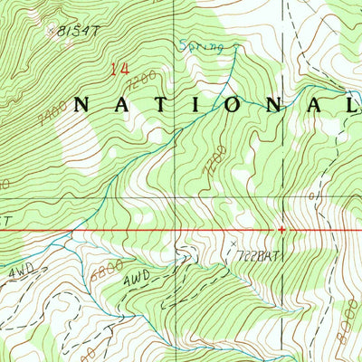 United States Geological Survey Fan Mountain, MT (1988, 24000-Scale) digital map