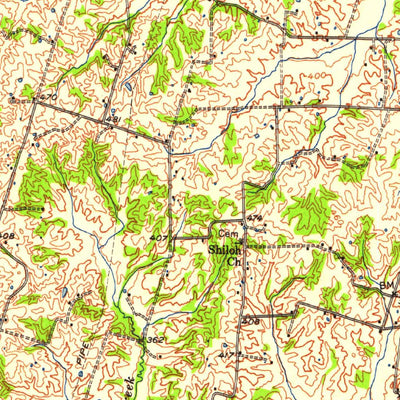 United States Geological Survey Fancy Farm, KY (1952, 62500-Scale) digital map