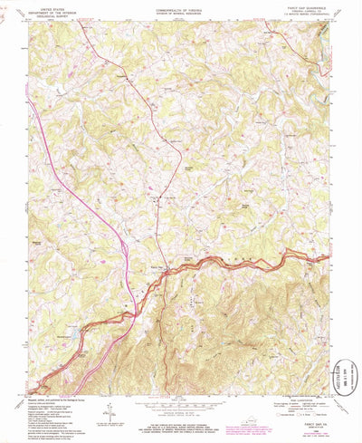 United States Geological Survey Fancy Gap, VA (1968, 24000-Scale) digital map
