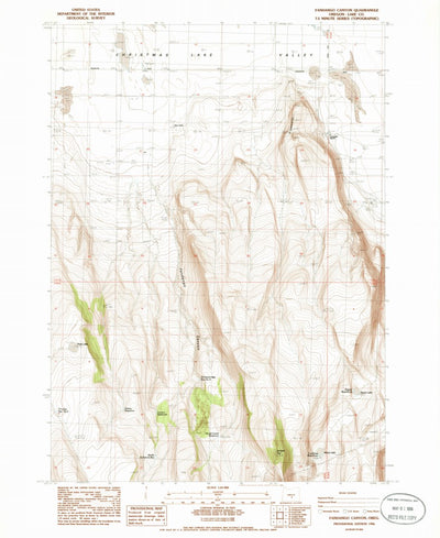 United States Geological Survey Fandango Canyon, OR (1986, 24000-Scale) digital map