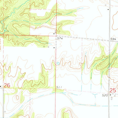 United States Geological Survey Fandon, IL (1974, 24000-Scale) digital map