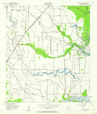 United States Geological Survey Fannett East, TX (1943, 24000-Scale) digital map