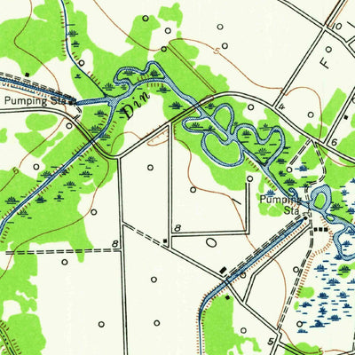 United States Geological Survey Fannett East, TX (1943, 24000-Scale) digital map