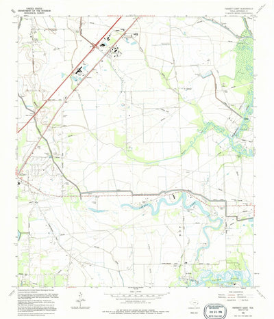 United States Geological Survey Fannett East, TX (1994, 24000-Scale) digital map