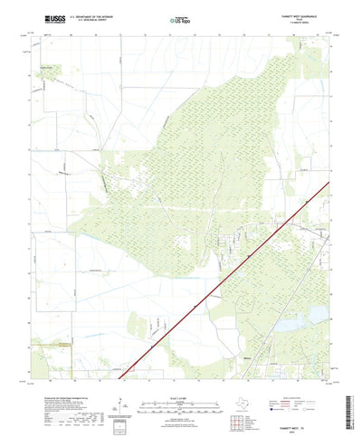 United States Geological Survey Fannett West, TX (2022, 24000-Scale) digital map