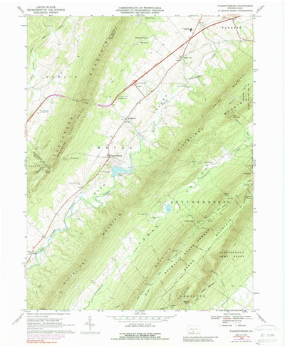 United States Geological Survey Fannettsburg, PA (1966, 24000-Scale) digital map