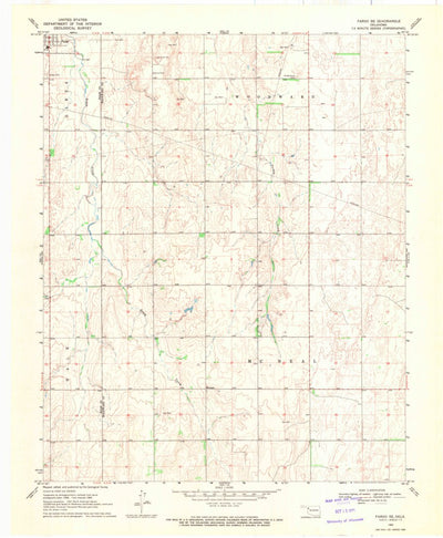 United States Geological Survey Fargo SE, OK (1969, 24000-Scale) digital map