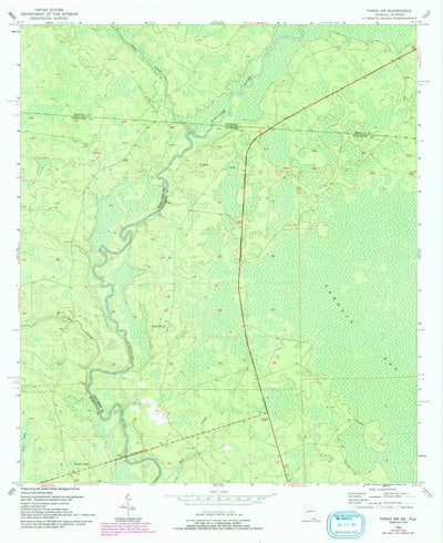 United States Geological Survey Fargo SW, FL-GA (1955, 24000-Scale) digital map