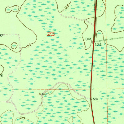 United States Geological Survey Fargo SW, FL-GA (1955, 24000-Scale) digital map