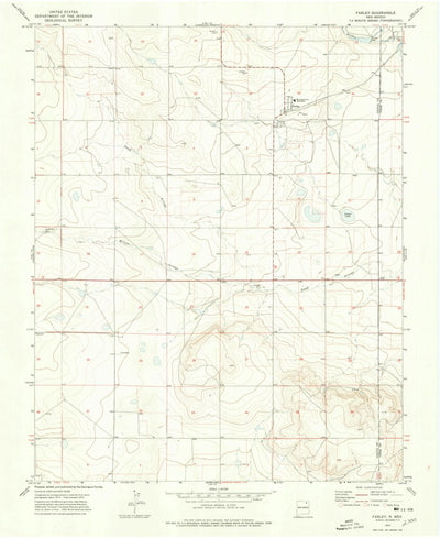 United States Geological Survey Farley, NM (1974, 24000-Scale) digital map