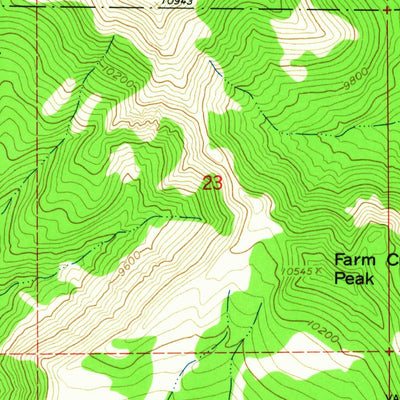 United States Geological Survey Farm Creek Peak, UT (1962, 24000-Scale) digital map