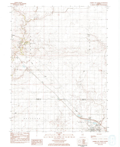 United States Geological Survey Farmer City North, IL (1983, 24000-Scale) digital map