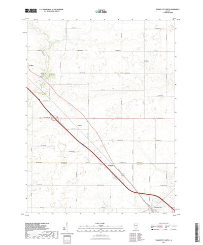 United States Geological Survey Farmer City North, IL (2021, 24000-Scale) digital map