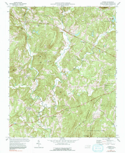 United States Geological Survey Farmer, NC (1974, 24000-Scale) digital map