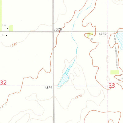 United States Geological Survey Farmer, SD (1973, 24000-Scale) digital map