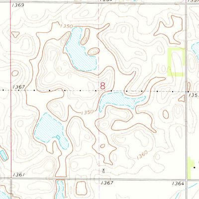 United States Geological Survey Farmer, SD (1973, 24000-Scale) digital map