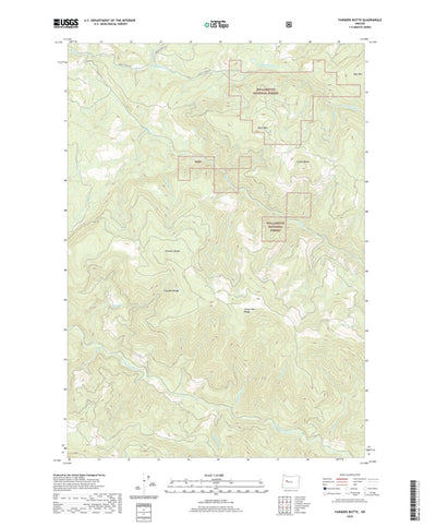 United States Geological Survey Farmers Butte, OR (2020, 24000-Scale) digital map