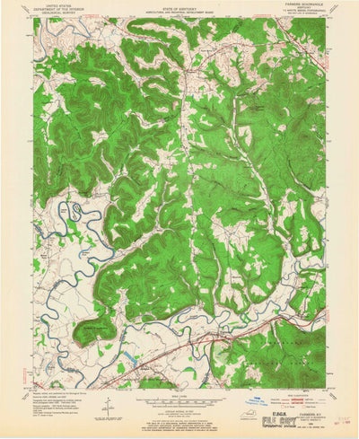United States Geological Survey Farmers, KY (1953, 24000-Scale) digital map