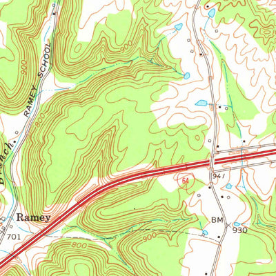United States Geological Survey Farmers, KY (1970, 24000-Scale) digital map