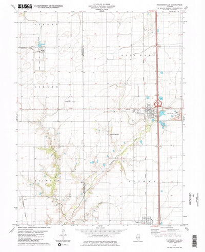 United States Geological Survey Farmersville, IL (1979, 24000-Scale) digital map