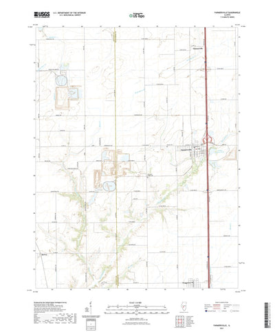 United States Geological Survey Farmersville, IL (2021, 24000-Scale) digital map