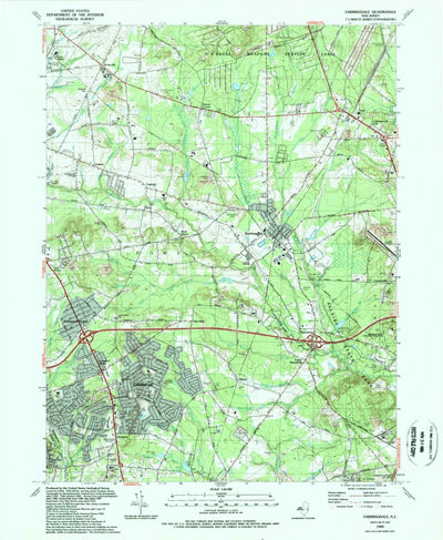 United States Geological Survey Farmingdale, NJ (1989, 24000-Scale) digital map