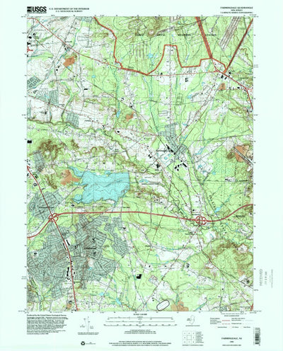 United States Geological Survey Farmingdale, NJ (1995, 24000-Scale) digital map