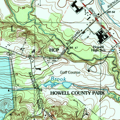United States Geological Survey Farmingdale, NJ (1995, 24000-Scale) digital map