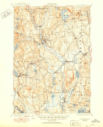 United States Geological Survey Farmington, ME (1924, 62500-Scale) digital map