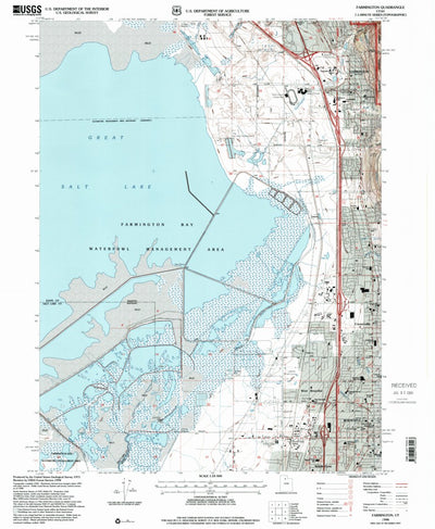 United States Geological Survey Farmington, UT (1998, 24000-Scale) digital map