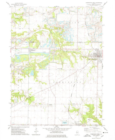 United States Geological Survey Farmington West, IL (1974, 24000-Scale) digital map