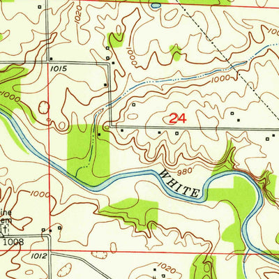 United States Geological Survey Farmland, IN (1952, 24000-Scale) digital map