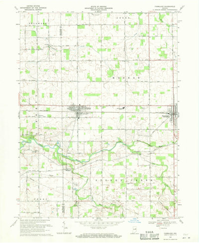 United States Geological Survey Farmland, IN (1969, 24000-Scale) digital map