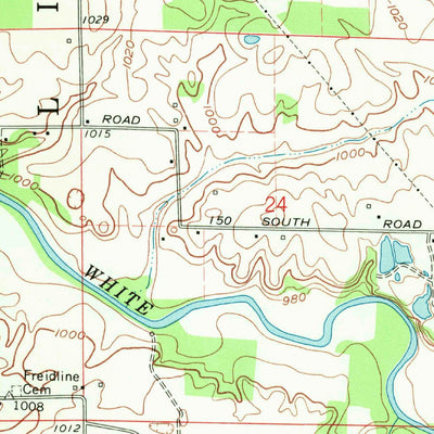 United States Geological Survey Farmland, IN (1969, 24000-Scale) digital map