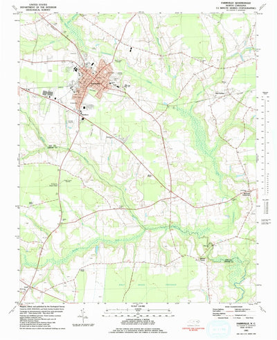 United States Geological Survey Farmville, NC (1981, 24000-Scale) digital map