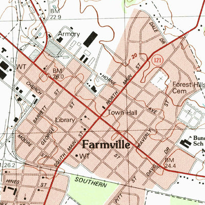 United States Geological Survey Farmville, NC (1981, 24000-Scale) digital map