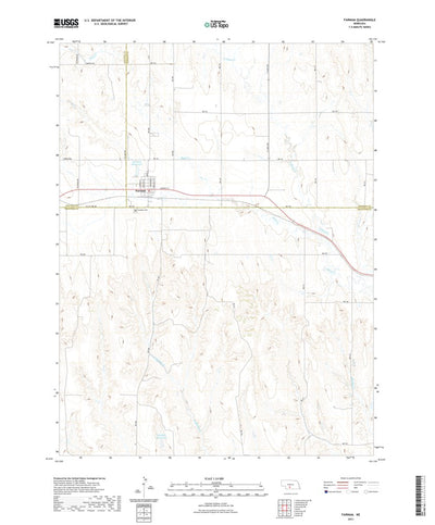 United States Geological Survey Farnam, NE (2021, 24000-Scale) digital map