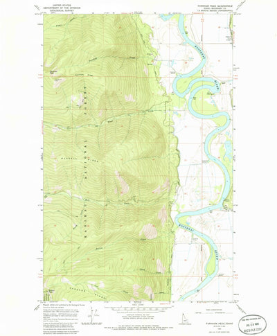 United States Geological Survey Farnham Peak, ID (1965, 24000-Scale) digital map