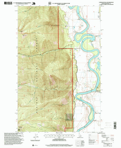United States Geological Survey Farnham Peak, ID (1996, 24000-Scale) digital map