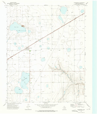 United States Geological Survey Farnsworth, TX (1973, 24000-Scale) digital map