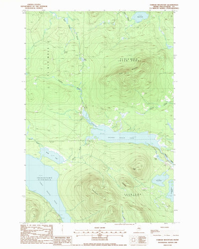 United States Geological Survey Farrar Mountain, ME (1988, 24000-Scale) digital map