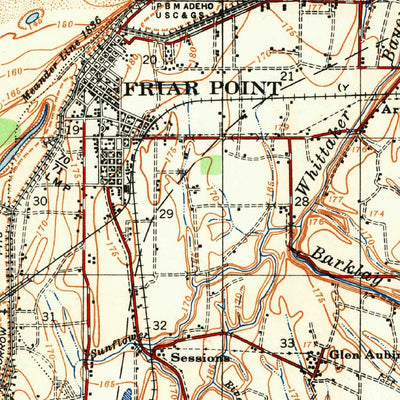 United States Geological Survey Farrell, MS-AR (1939, 62500-Scale) digital map