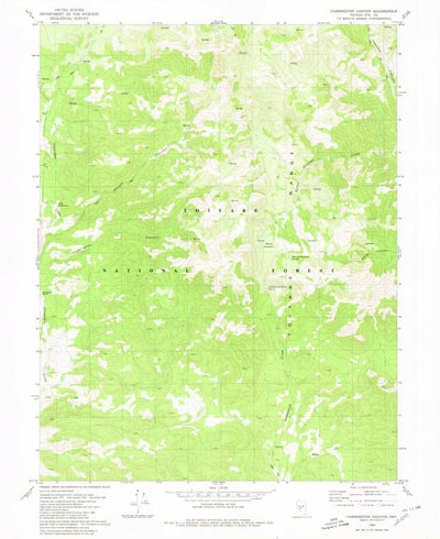 United States Geological Survey Farrington Canyon, NV (1980, 24000-Scale) digital map
