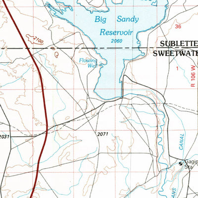 United States Geological Survey Farson, WY (1980, 100000-Scale) digital map