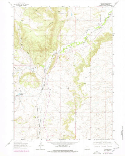 United States Geological Survey Farthing, WY (1962, 24000-Scale) digital map